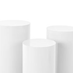 3 PCS Iron Cylindrical Display Stands Flower Display Rack Pedestal Base Type