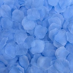 1200PCS Light Blue Artificial Rose Petals for Weddings Valentine Romantic Decor