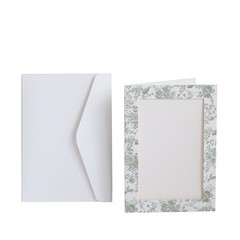 25 SAGE GREEN WHITE 7″ Paper Photo PICTURE FRAMES Cards Envelopes Favors Party