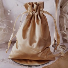 12 pcs 5×7″ Antique Gold SATIN FAVOR BAGS Wedding Party Reception Gift Favors