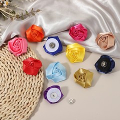 6 Pcs Rose Lapel Pin, Black/Gold/Light Blue/Red/Champagne/Navy Blue(2″)