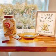 4PCS Winnie Table Sign Centerpieces A Little Yummy for 8 x 10 inches, Beige