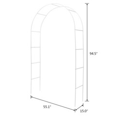 7.9′ Metal Garden Arch Wedding Arbor Outdoor Indoor Chrismas Decor Plant Support
