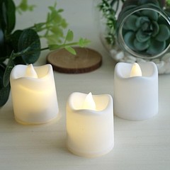 12 WHITE 2″ tall LED Votive Candles Lights Party Wedding Centerpieces Supplies