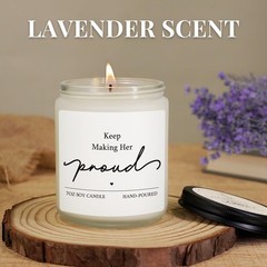 Sympathy Gifts, Keep Making Her Proud Memorial Candle 7 ounce, White