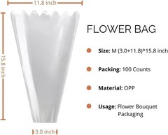 Crystal Clear Bouquet Sleeves – 100 Waterproof Flower Bags for Every Occasion