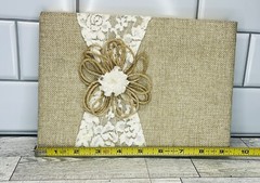 David Tutera Burlap and Lace Wedding Guest Book Special Event Occasions 60 Pages