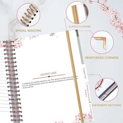 Beautiful Bridal Wedding Planner – 9″ x 11″ Wedding Planner Book and Organizer w
