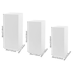 3 PCS Metal Display Pedestal Stands, Display Pillars for Birthday Party Wedding