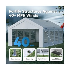 Quictent 13x26ft Party Tent Heavy Duty Outdoor Gazebo White Party Wedding Ten…