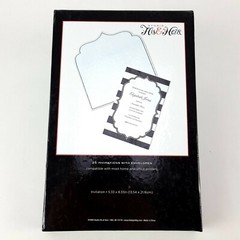 Studio His & Hers 25 Count Black White Striped Floral Wedding Invitations
