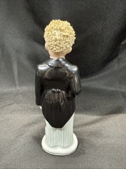 Vintage Lefton Porcelain Groom man in tuxedo pinstripe pants spaghetti hair 941