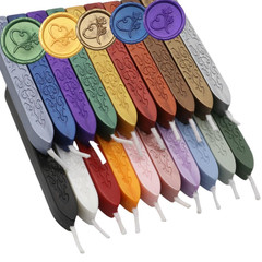 20 Pieces Sealing Wax Sticks with Wicks for Waxseal Stamp, Assorted Colors Wa…