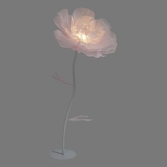 Flower Decoration With Light Pink Large Electric Auto-open Artificial Flower