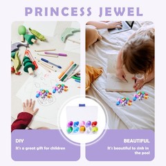 10Pcs Durable Acrylic Kids Gems Toy Multicolor DIY Accessories with Storage Box