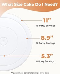 Cake Turntable 11 Inch Rotating Spinner Stand for Decorating and Display