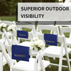 12 Pieces Velvet Reserved Chair Signs for Weddings – Gold Foil Church Pew
