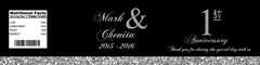 100 Black and Silver Glitter 1st Birthday Water bottle labels Easy to use