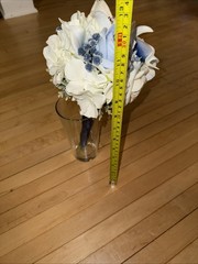 Lot Of 3 Sink Floral Bouquets Bride Groom Maid Of Honor Flower Girl Blue & White