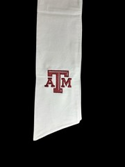 Texas A&M University Cotton Wreath Sash (2 Logos) 35k Stitch