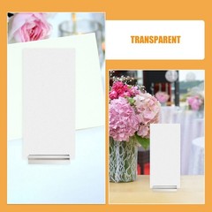 10 Pcs Card Display Stand Sign Holder Clear Acrylic Birthday Exhibition