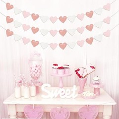 Rose-Gold Light Pink-White Party-Decorations Heart Rose Gold Light Pink White