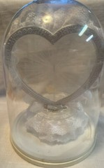 New Elegant Wedding Heart White Lace 9” Cake Topper