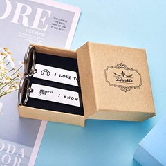 Matching Love Keychains for Couples Anniversary Wedding I Love You I Know