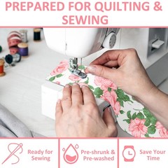 Pink Jelly Roll Fabric Strips 2.5″x20″ Pre-Cut Cotton Quilting Bundle Set 42Pcs