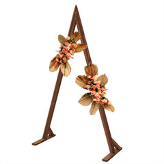 Triangle Wedding Ceremony Arch Wooden Backdrop Stand Heavy Garden Arbor Frame