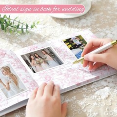 Wedding Guest Book 7 x 9 Inches Reception W/ Pen Set Elegant Guest Book Bridal