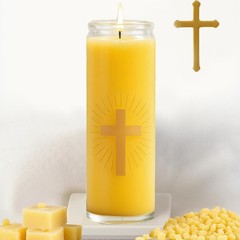 Mosroad Pure Beeswax Prayer Candles – 7 Day Devotional Candles In Glass 100