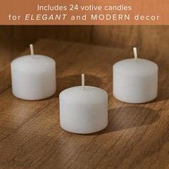 Simply Soson Votive Candles Bulk, 24 White 24 pack – Without Glass,