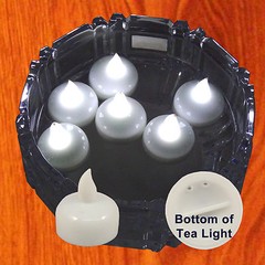NEW 12 White Led Floating Candle Floral Tea Light for Wedding Centerpiece Decor
