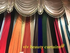 Blue Heavy Style Velvet Curtain 12ft H Drape Stage/Theater/Home Noise Thermal