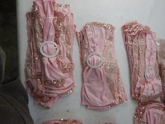 Newwiee 108 Piece Rose Gold Sequin Chair Sashes and Table Runners NEW