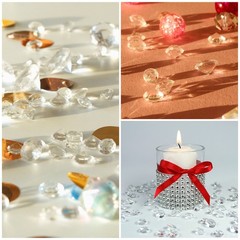 4000 Pcs Acrylic Wedding Table Diamonds 6mm Crystals Gems Mixed Colors