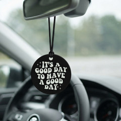 Elegant Black Round Tag with Motivational Quote Great for Gift Wrapping, Display