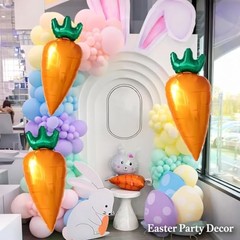 Carrot Balloons Giant Mylar Foil Carrot Shaped Balloons for Easter Party