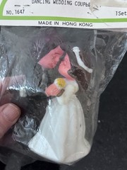 Vintage Darice Dancing Plastic Wedding Couple Cake Topper Figurine Hong Kong NIP