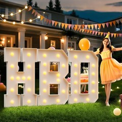 iMPRSV 4FT Light Up Letters – Large Marquee Letters for Birthday Party Decor …