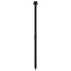 6 inch Hex Exterior Structural Wood Lag Screws (50 Pack), 1/4» x 6» Black O…
