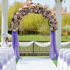 7.8Ft Arch Metal Garden Wedding Arch Garden Arbor Trellis For Climbing Plants