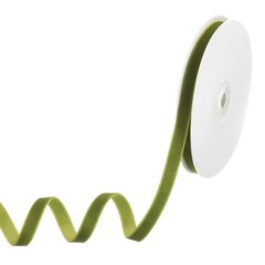 Velvet Ribbon 10 Yards 3/8″ Wide Nylon Fabric Ribbons Olive Green