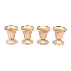 10 Pcs Trumpet Gold Metal Vases Wedding Party Centerpieces Retro Decor Vase