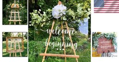 Handmade Water-Resistant Wedding Welcome Sign – 20″ Vinyl Decal for Reception
