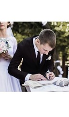 Velvet Vow Books, 2 Pieces Ivory Wedding Vow Book His and Hers 22 Pages