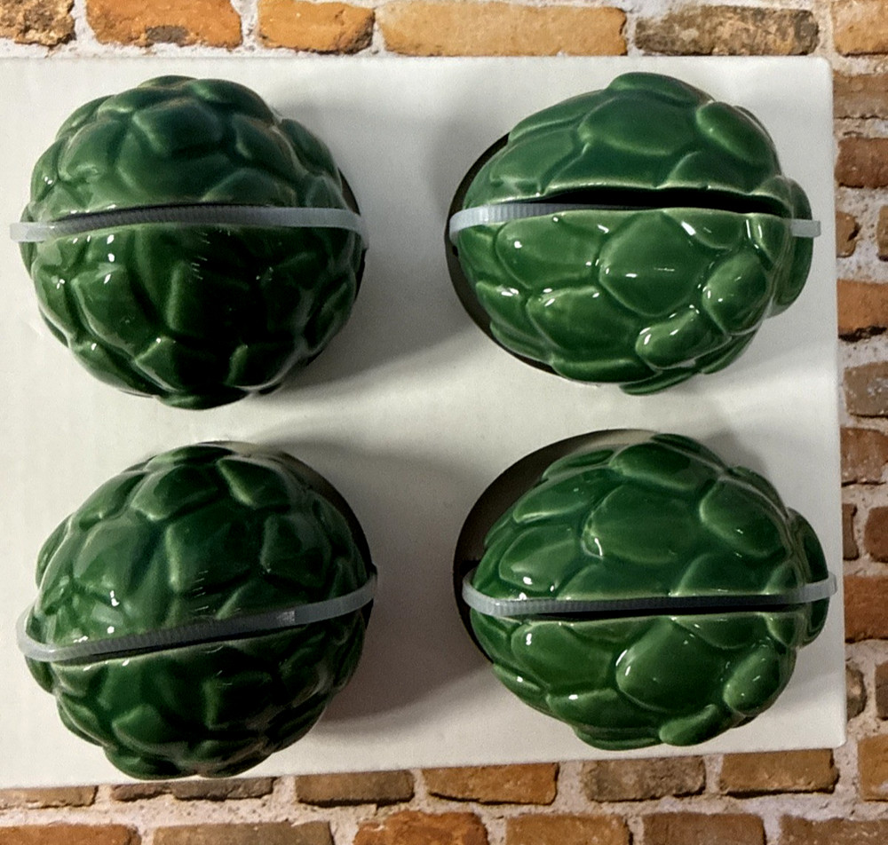 Threshold Green Artichoke Stoneware Place Card Holders 4-Piece Table Decor Set