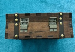 Mr & Mrs Wooden Wedding Card Keepsake Box, Brown Rustic Rectangular w/ Latch