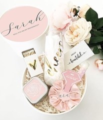 Satin Bridesmaid Scrunchies Bridesmaid Proposal Gifts Set of 8 Light Champagne